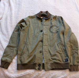 Crooks & Castles Cardigan Sweater Embroidered